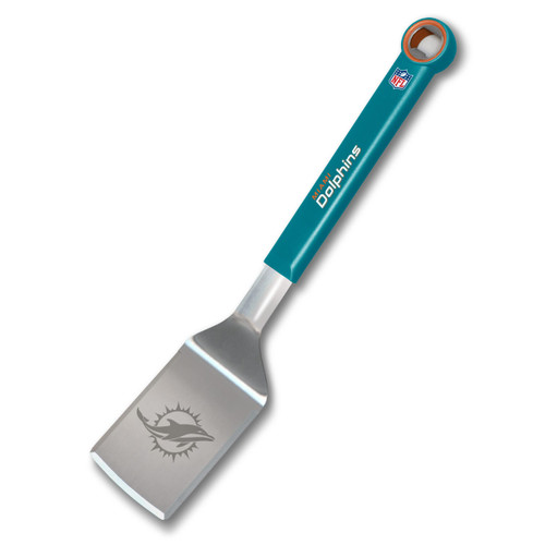 YouTheFan NFL Miami Dolphins Stainless Steel BBQ Spatula with Bottle Opener