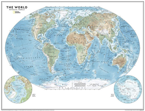 National Geographic Maps: World Physical Wall Map - Compact - 21.5 x 16.25 inches - Front Lamination National Geographic Maps: World Physical Wall Map - Compact - 21.5 x 16.25 inches - Front Lamination