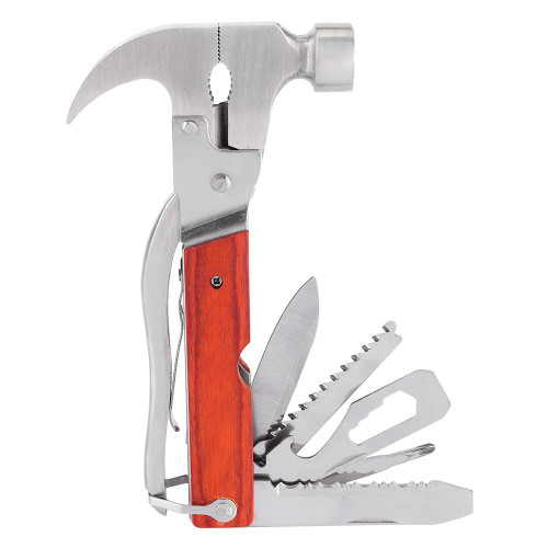 Mini Hammer Multitool for Men,9-in-1 Mini Hammer Camping Gear,Folding Stainless Steel Claw Hammer Plier Tool for Outdoor Garden Camping
