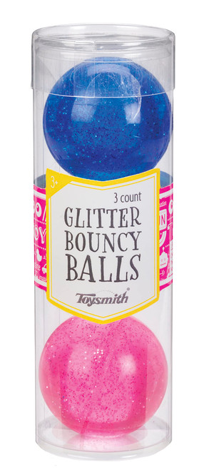 Toysmith Glitter Bouncy Balls-Impulse Toy, Fidget Toy, for Boys and Girls Ages 3+