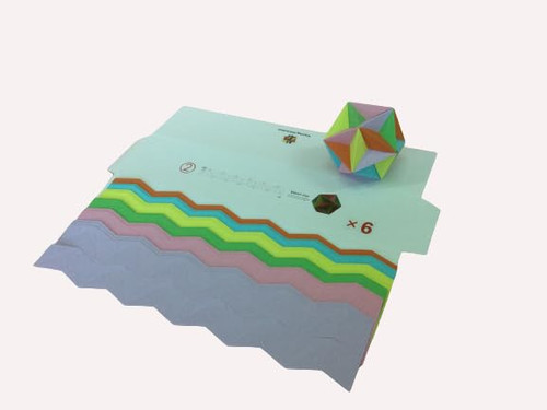 weaving polyhedron Polyhedra DIY Model Star Geometric Solids 3D Paper Model Kit No.2: Great Dodecahedron Polyhedra Collection Origami Puzzle Geometric Patterns Paper Craft, Easy, 6 Sets