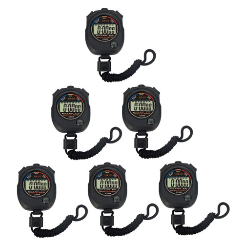 Milisten 6pcs Timer Game Stopwatch Electronic Watch Stopwatch for Match Stopwatch for Game Match Stopwatches Training Stopwatch Football Multifunction Abs