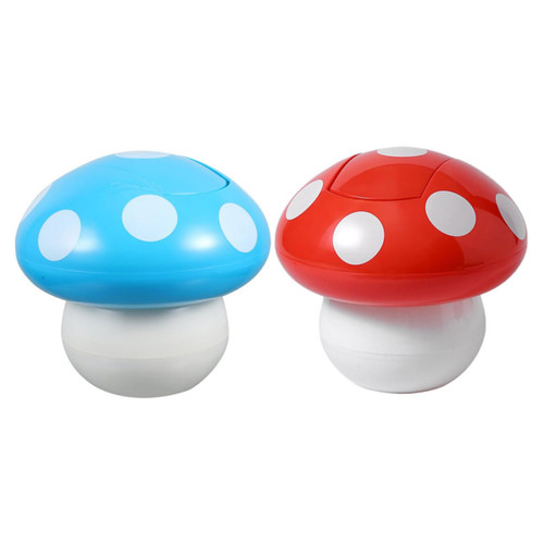 Cabilock 2pcs Desktop Trash Can Plastic Trash Can Trash Can with Lid Trashcan Mushroom Trash Can Garbage Can Home Wastebasket Cartoon Trash Can Abs Office Modeling Small Trash Can