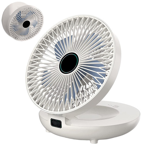 Table Fan Foldable Air Circulation Fan Portable Air Circulator Desk Fan Wall-mounted Desktop Fan Oscillating Fan for Bedroom Home Kitchen Ultra Quiet Small Table Fan Personal Fan