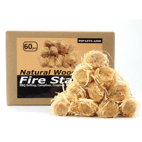 Natural Wood Charcoal Fire Starters 60 for Fireplace,Wood Stove,BBQ,Chimney Starter,Campfire,Charcoal Lighting,Grill Pit Natural Wood Charcoal Fire Starters 60 for Fireplace,Wood Stove,BBQ,Chimney Starter,Campfire,Charcoal Lighting,Grill Pit