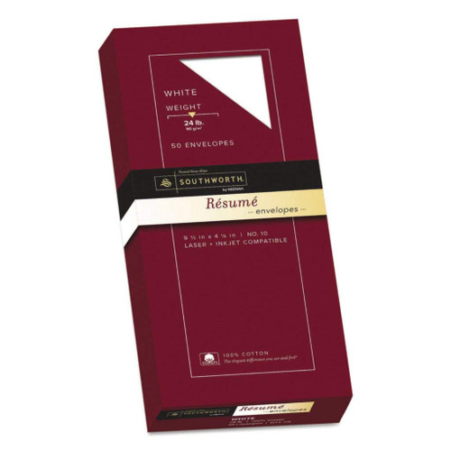 SOUR14I10L - Color : Ivory - Southworth 100% Cotton Resume Envelope - Box of 50 SOUR14I10L - Color : Ivory - Southworth 100% Cotton Resume Envelope - Box of 50