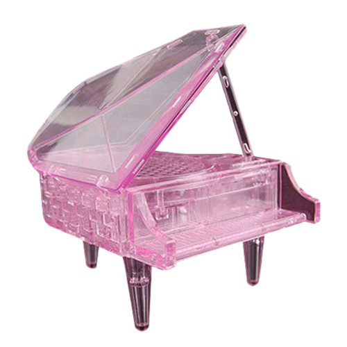 NUOBESTY Girl Jigsaw Puzzle 3D Crystal Piano Puzzle Assembly Jigsaw Puzzle Learning Education Toys Pink Brain Teaser Puzzles