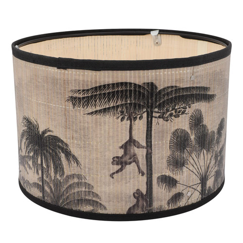 Veemoon Drum Lamp Shade, E27 Vintage Bamboo Lampshade Boho Chandelier Lamp Cover Pendant Light Shade Replacement Accessory for Pendant Floor Light