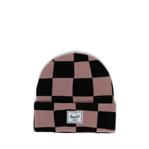 Herschel One Size Elmer Beanie, Black/Ash Rose Check, One Size