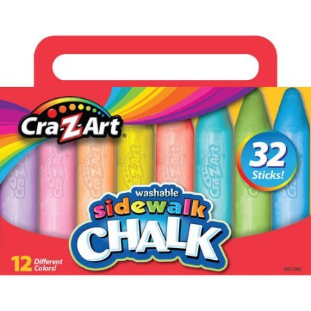 Cra-Z-Art Washable Sidewalk Chalk - 32 Count (Pack of 2)