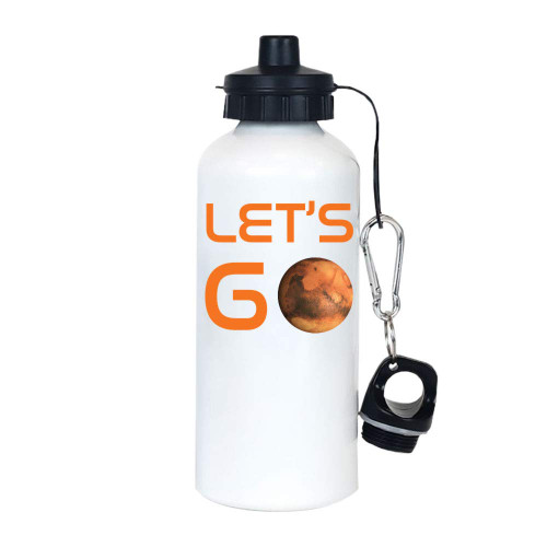 Future of Flight Mars: Let's Go Aluminum Water Bottle