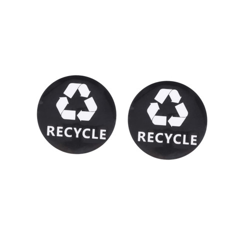 OSALADI 2pcs Trash Bin Labels Recycle Sign Sticker Recycle Decal Recycle Trash Bin Sticker Recycle Bin Labels Car Sticker Car Trashcans Cars Stickers Car Tag White Recyclable The Sign