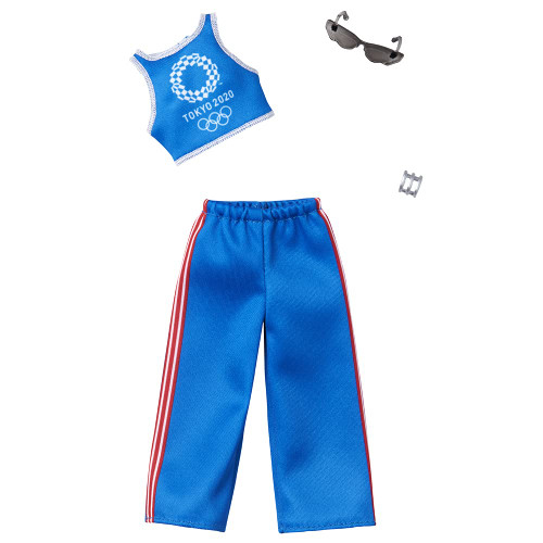 Barbie Clothes: Outfit Inspired by Olympic Games Tokyo 2020 Doll, Tank Top and Athleisure Pants with Sunglasses and Bangle, Gift for 3 to 8 Year Olds Barbie Clothes: Outfit Inspired by Olympic Games Tokyo 2020 Doll, Tank Top and Athleisure Pants with Sunglasses and Bangle, Gift for 3 to 8 Year Olds