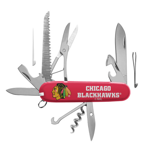The Sports Vault NHL Chicago Blackhawks Classic Pocket Multi-Tool The Sports Vault NHL Chicago Blackhawks Classic Pocket Multi-Tool