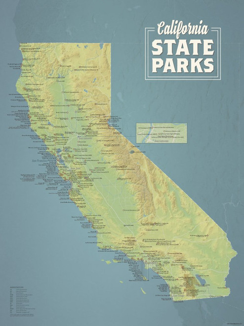 Best Maps Ever California State Parks 18x24 Poster (Natural Earth) Best Maps Ever California State Parks 18x24 Poster (Natural Earth)