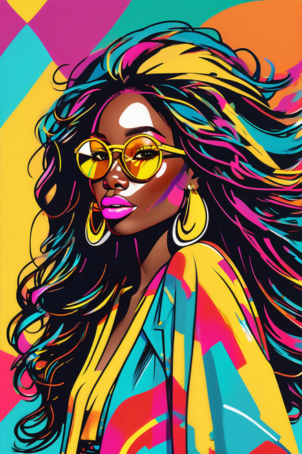 Diamond Painting Kits for Adults,DIY 5D Pop African Women Diamond Painting Kits Portrait Full Drill Diamond Art Fashion Girl Diamond Painting Craft for Home Wall Art Decor 12x18inch