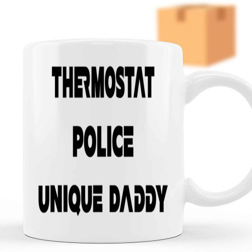 Thoughtful Father's Day Gift for Dad, Impressive Present for an Uncle - Police Unique Daddy Funny Thermometer Quote on 11 Oz White Ceramic Coffee Mug