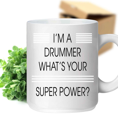 Drummer Gift for Boyfriend or Girlfriend - Fathers Day Message for Drum Lover - Large 11 Oz White Ceramic Coffee Mug Drummer Gift for Boyfriend or Girlfriend - Fathers Day Message for Drum Lover - Large 11 Oz White Ceramic Coffee Mug
