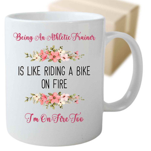 Athletic Trainer Fan Gifts, Birthday Present for a Daughter - Those Who Love the Heat, and 11 Oz White Ceramic Coffee Mug