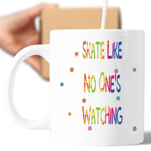 Skateboarding and Rollersports Gift - Unique Design for Skater Duck Lovers - for Men and Women 11 Oz White Ceramic Coffee Mug Skateboarding and Rollersports Gift - Unique Design for Skater Duck Lovers - for Men and Women 11 Oz White Ceramic Coffee Mug