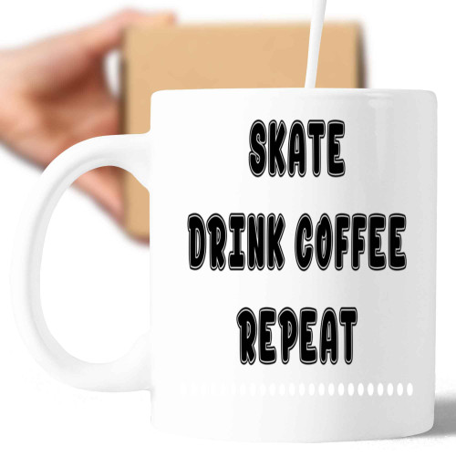 Skater Duck Urban - Stylish Gift for Skateboarders - with Skateboarding Theme 11 Oz White Ceramic Coffee Mug Skater Duck Urban - Stylish Gift for Skateboarders - with Skateboarding Theme 11 Oz White Ceramic Coffee Mug