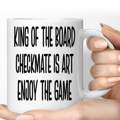 Unique 3 Player Chess Board Game Set - Gift for Chess Lovers - Earth Design - 11 Oz White Ceramic Coffee Mug