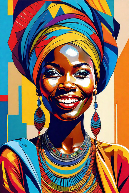 Diamond Painting Kits for Adults,DIY 5D Colorful Girl Diamond Painting Kits Portrait Full Drill Diamond Art African Women Diamond Painting Craft for Home Wall Art Decor 12x18inch
