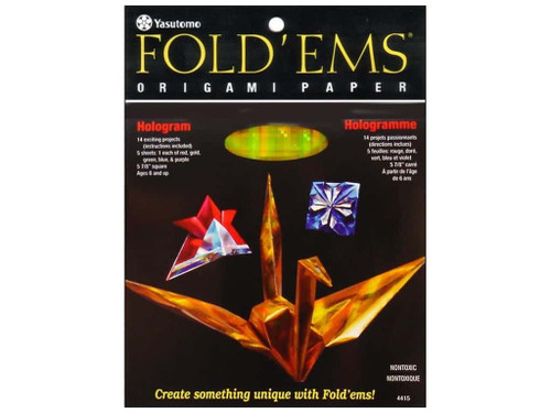 Yasutomo Fold'ems Origami Paper hologram 5 7/8 in. pack of 5