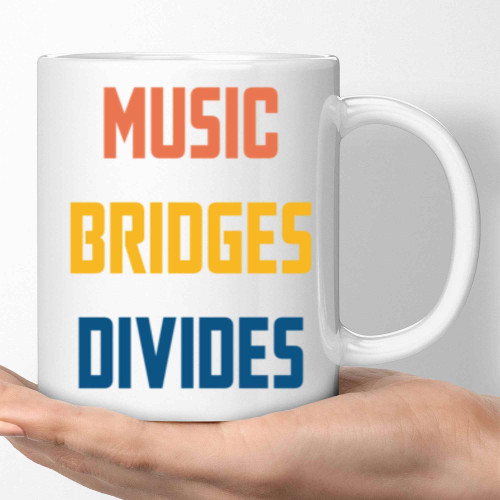 Music Lover's Gift, a Gift for Son on His Birthday - Decorative Recorder Design, Large 11 Oz White Ceramic Coffee Mug