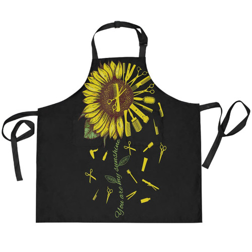 CHIFIGNO Sunshine Sunflower Hair Stylist Aprons with Pockets for Women and Men Adjustable Hairdresser Apron Hair Dresser Smock Hair stylist gifts CHIFIGNO Sunshine Sunflower Hair Stylist Aprons with Pockets for Women and Men Adjustable Hairdresser Apron Hair Dresser Smock Hair stylist gifts