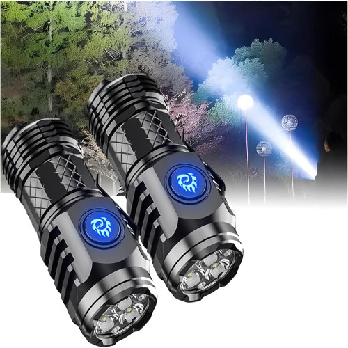 seuloo Baawner Flashlight, Three-Eyed Monster Mini Flashlight, Allfound 3 Eyed Monster Mini Flash Light, Monster Mini Torch, German Three-Eyed Monster Mini Flash Super Power Flashlight (b)