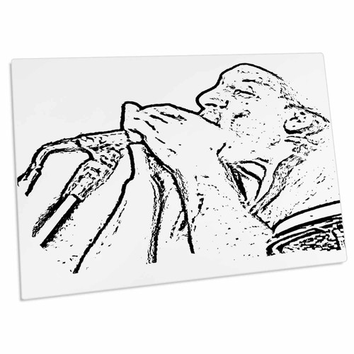 3dRose Harmonica Player with Drum Outline - Desk Pad Place Mats (dpd-164309-1)