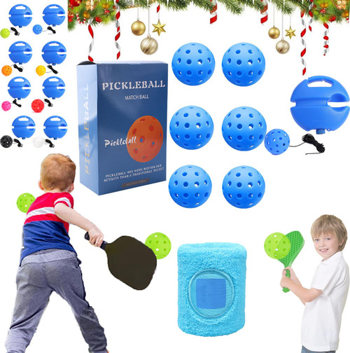 RJDJ Match Buddy Pickleball Trainer, Matchbuddy Pickleball Trainer, Match Buddy Pickleball Practice, Trainer, Pickleball Trainer Ball with String, Sportastic Pickleball Practice (Blue)