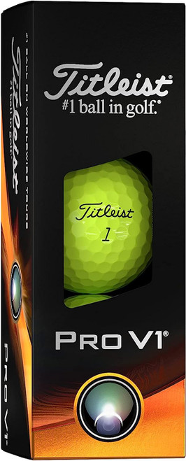 Titleist Pro V1 Golf Balls (Yellow, 3pk) 1 Sleeve 2023