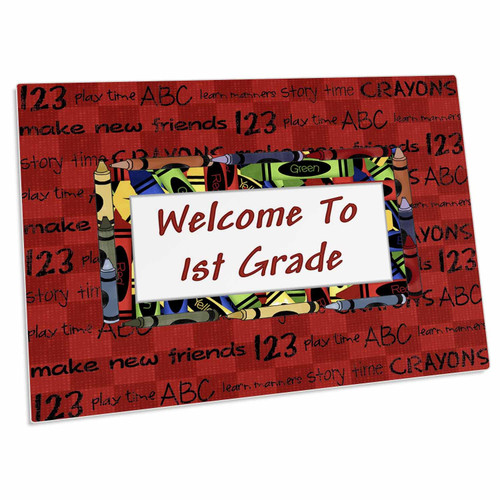 3dRose Welcome to 1st Grade, Crayon Frame, Playtime, ABC,... - Desk Pad Place Mats (dpd-293731-1) 3dRose Welcome to 1st Grade, Crayon Frame, Playtime, ABC,... - Desk Pad Place Mats (dpd-293731-1)