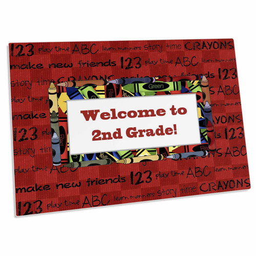 3dRose Welcome to 2nd Grade, Crayon Frame, Playtime, ABC,... - Desk Pad Place Mats (dpd-293732-1) 3dRose Welcome to 2nd Grade, Crayon Frame, Playtime, ABC,... - Desk Pad Place Mats (dpd-293732-1)