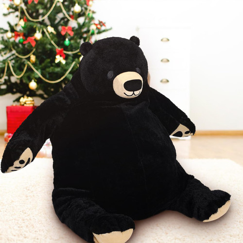 FAVOSTA Djungelskog Bear Giant Stuffed Animal Bear Plush Toy Doll Simulation Huge Cuddly Brown Teddy Bear Home Decoration Gifts for Kids Girlfriend Valentine's Christmas Birthday (Black, 23.6in/60cm) FAVOSTA Djungelskog Bear Giant Stuffed Animal Bear Plush Toy Doll Simulation Huge Cuddly Brown Teddy Bear Home Decoration Gifts for Kids Girlfriend Valentine's Christmas Birthday (Black, 23.6in/60cm)