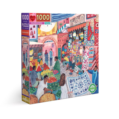 eeBoo: Piece and Love Marrakesh 1000 Piece Square Jigsaw Puzzle, Sturdy Puzzle Pieces, A Cooperative Activity with Friends and Family eeBoo: Piece and Love Marrakesh 1000 Piece Square Jigsaw Puzzle, Sturdy Puzzle Pieces, A Cooperative Activity with Friends and Family