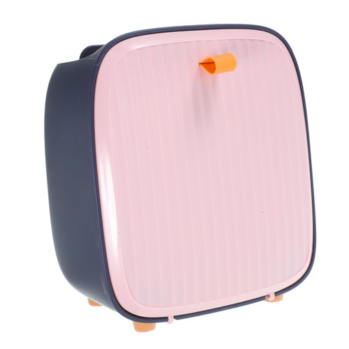 VILLFUL Mini Trash Can Desktop Trash Can Counter Top Trash Can Trash Can with Lid Tiny Waste Basket Waste Bin Rubbish Bin Desk Wastebasket Garbage Can Storage Dressing Table Office Plastic