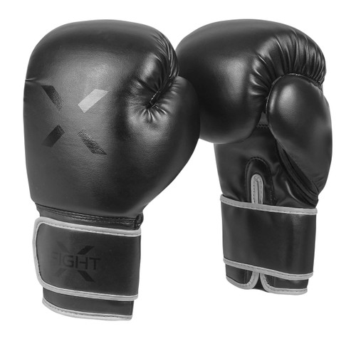 FightX Boxing Gloves for Men & Women MMA Heavy Bag Gloves for Adults Boxing Gloves Men Lightweight Punching Bag Boxing Gloves for Training Sparring Boxing Gloves Kickboxing Gloves (Full Black, 16oz)