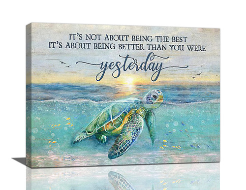 Sea Turtle Decor Wall Art Beach Ocean Decor Sea Turtle Pictures Canvas Prints Coastal Turquoise Turtle Bathroom Wall Decor Inspirational Quote Painting Modern Artwork Home Decor for Bathroom 16"x12" Sea Turtle Decor Wall Art Beach Ocean Decor Sea Turtle Pictures Canvas Prints Coastal Turquoise Turtle Bathroom Wall Decor Inspirational Quote Painting Modern Artwork Home Decor for Bathroom 16"x12"