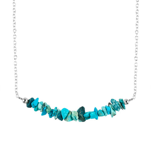 Natural Turquoise Chips Bar Necklace, Energy Healing Crystals, Birthday, Gift for Her, Gemstone Jewelry 18 inch AA+ Quality (Turquoise) Natural Turquoise Chips Bar Necklace, Energy Healing Crystals, Birthday, Gift for Her, Gemstone Jewelry 18 inch AA+ Quality (Turquoise)