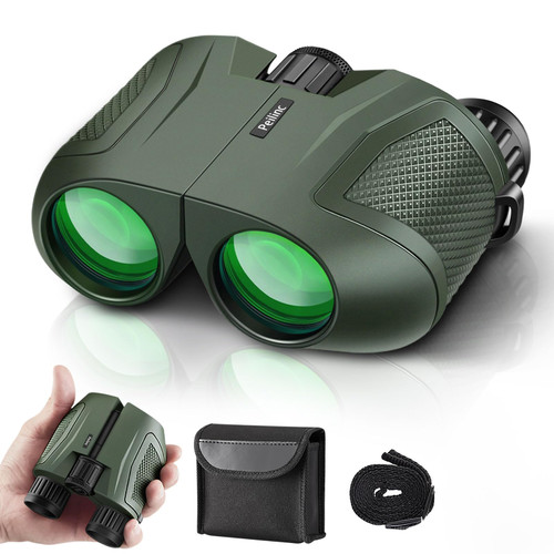 Peilinc 15X25 Binoculars for Adults and Kids,Large View Compact Binoculars with Low Light Vision for Hunting Outdoor Sports Concerts and Bird Watching