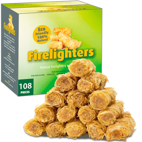 Fire Starter, 108 Count Natural Fire Starters for Fireplace, Charcoal Starter, Fire Starters for Grill, Campfires, Fireplace, BBQ, Firestarters for Indoor Outdoor Fire Pit, Wood Fireplace Starters Fire Starter, 108 Count Natural Fire Starters for Fireplace, Charcoal Starter, Fire Starters for Grill, Campfires, Fireplace, BBQ, Firestarters for Indoor Outdoor Fire Pit, Wood Fireplace Starters