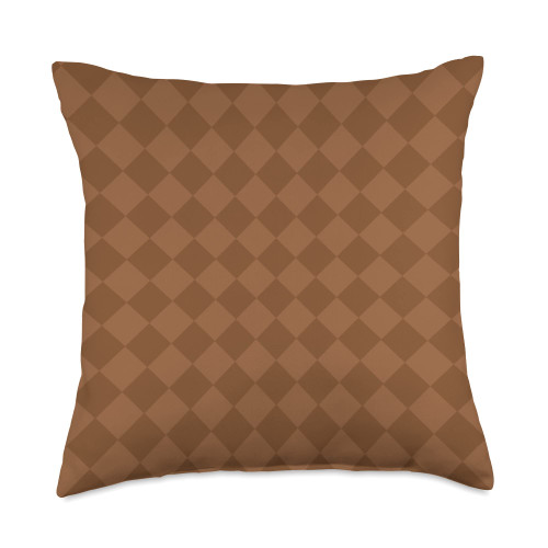 Brown Checkerboard Cool Designs Brown Checkered Checkerboard Pattern Throw Pillow, 18x18, Multicolor
