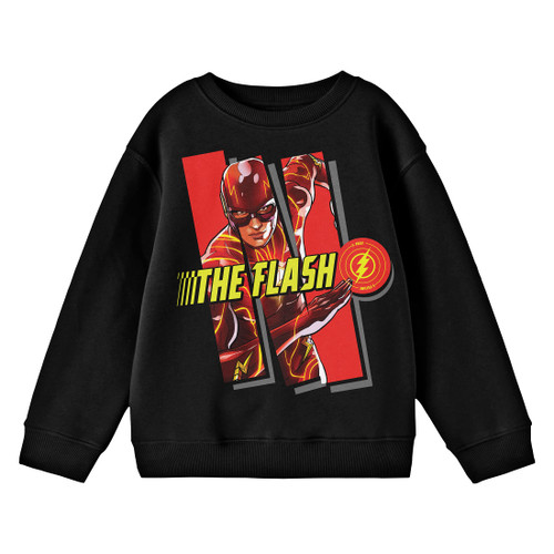 Bioworld The Flash Movie Character Art Youth Black Sweatshirt-Medium