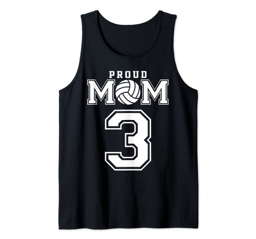 Custom Proud Volleyball Mom Number 3 Personalized Women Tank Top