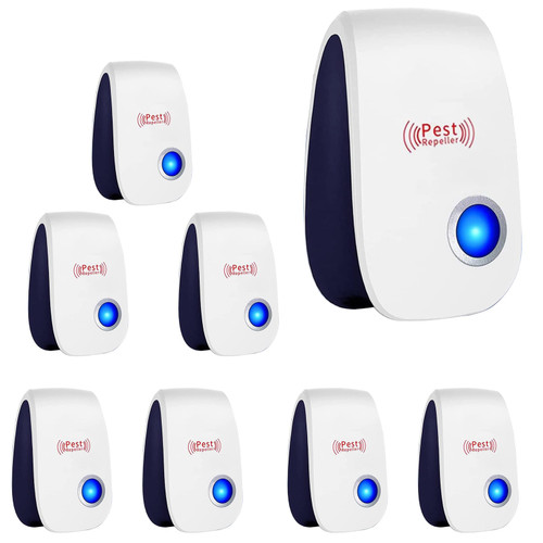 Ultrasonic Pest Repeller 8 Packs, Indoor Pest Control for Bugs, Electronic Repellent Plug in Pest Control,Ultrasonic Pest Repeller Indoor for Living Room, Bedroom, Warehouse, Hote, Mouse, Roaches
