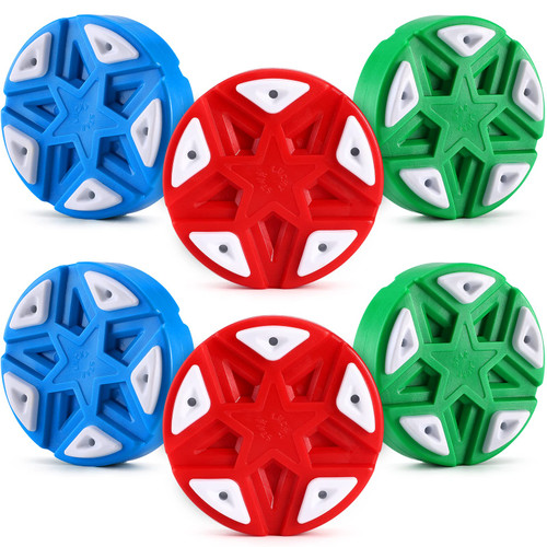 TOBWOLF 6 Pack Inline Roller Hockey Pucks for Indoor Outdoor Hockey, Street Hockey Pucks Driveway Hockey Puck Multifunctional Hockey Balls Off-ice Training Pucks for Controlled Passing & Shooting TOBWOLF 6 Pack Inline Roller Hockey Pucks for Indoor Outdoor Hockey, Street Hockey Pucks Driveway Hockey Puck Multifunctional Hockey Balls Off-ice Training Pucks for Controlled Passing & Shooting
