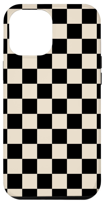 iPhone 14 Plus Black Classic Checkered Big Checkerboard Case